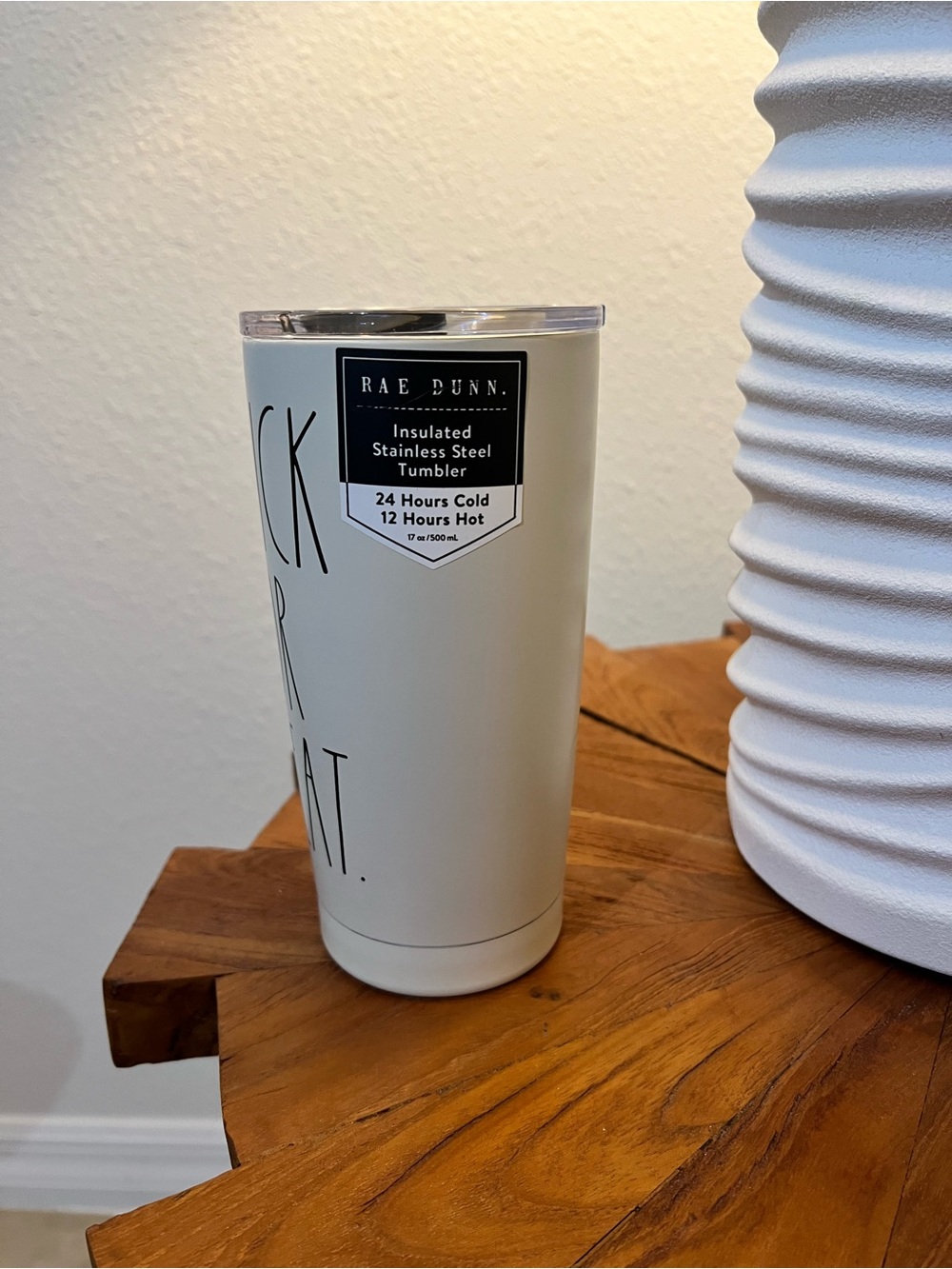 Rae Dunn White 'Trick or Treat' Insulated Tumbler - Picture 2 of 5
